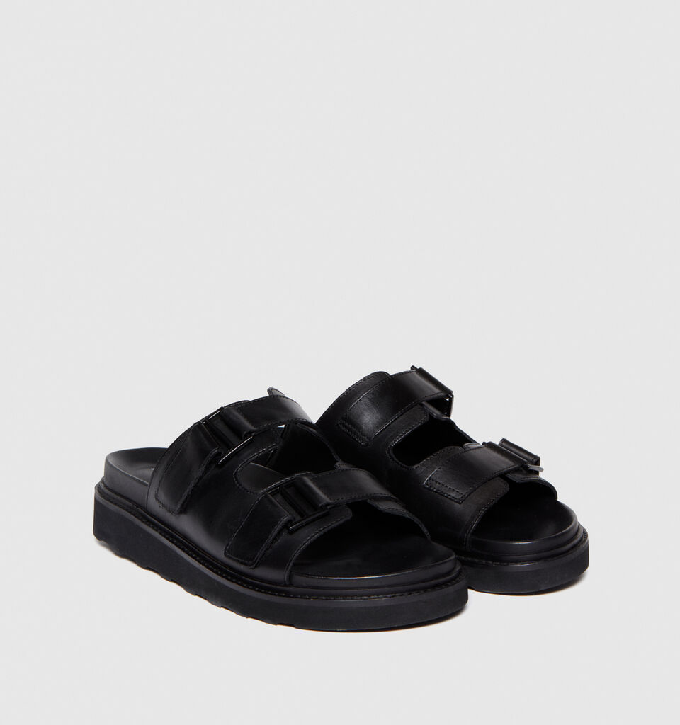 Leather sandals - men's shoes - Black | Sisley image number 1